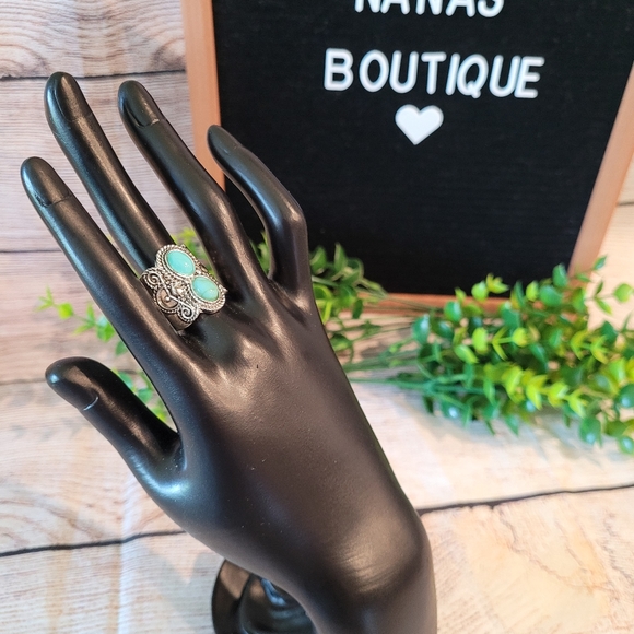 Bohemian Turquoise Silver Ring✨️ - Picture 8 of 12